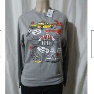 *SALE* Friends T-Shirt Central Perk Long Sleeve Women's Gray T-Shirt Size XS